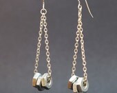 Hardware & Chain Earrings Silver Upcycled Found Object Jewelry