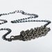 Guitar String Jewelry- Upcycled Silver and Gunmetal Necklace