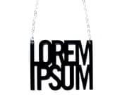 lorem ipsum acrylic necklace