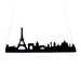 paris france skyline acrylic necklace