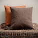 16" DECORATIVE PILLOW COVER - Autumn Harvest Tweed Fleck - Chocolate Brown Fall Decor by JillianReneDecor on Etsy