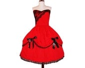 Simply Elegant Doll Inspired Party Dress Custom in Your Size and Color Choice