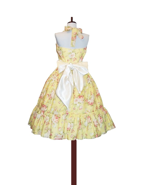 Custom in your size Yellow Floral Pretty Pop Dress