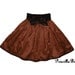 Chocolate Satin Cocktail Skirt Made to Order in Your size