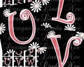 Hot Pink DIVA Initials A to Z (.875 x .875 Inch) Images Digital Collage Sheet Buy 2 Get 1 SALE printable sticker magnet button