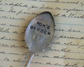Moms Garden Stamped Spoon Garden Marker Vintage Silverware