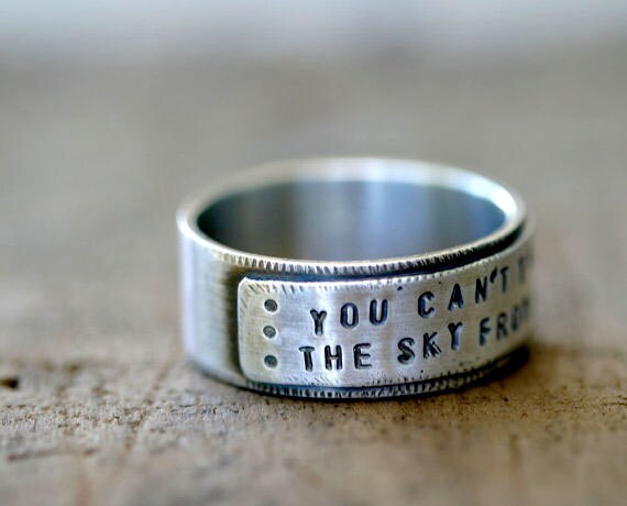 Sterling Silver Personalized Mens Ring Band