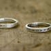 Custom Stamped Sterling Silver Ring Thin Band - Set of 3