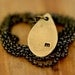 Teardrop Brass Necklace with custom initial (E0262)