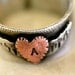 Winged Heart Ring with personalized monogramed initials E0282