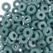 Greek Ceramic 8mm Disk Beads 2.6mm Hole Green 16012