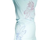 Light Blue Double Kingyo Screen Printed T-Shirt Dress - Sizes S L - LAST ONES