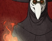 The Plague Doctor 4x6 Giclee Illustration Print