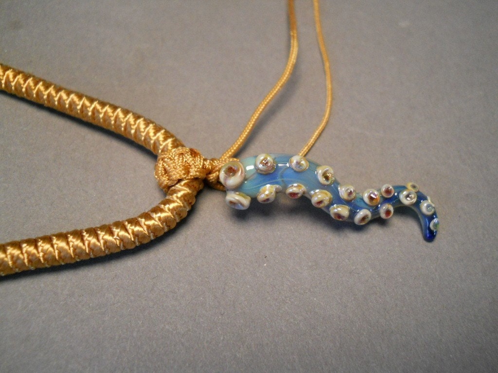 Steampunk Glass Octopus Tentacle Pendant Choker