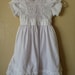 vintage white peter pan collar childs dress. size 5