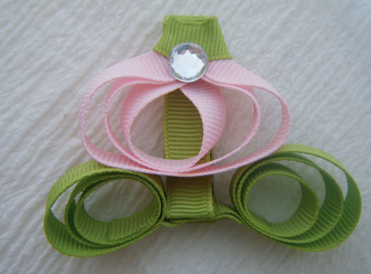 Princess Carriage Ribbon Sculpture Hair Clip