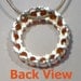 Red Orange Sapphire Handmade Sterling 925 Silver Ladies Eternity Circle Pendant
