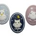 Bird lover Trio Set - beaded edge resin bird cameos - 40x30mm - 3 pcs