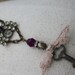 Vintage Rhinestones and Amethyst Color Joined for Unique One of a Kind Necklace- Dazzling Stuff