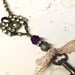 Vintage Rhinestones and Amethyst Color Joined for Unique One of a Kind Necklace- Dazzling Stuff