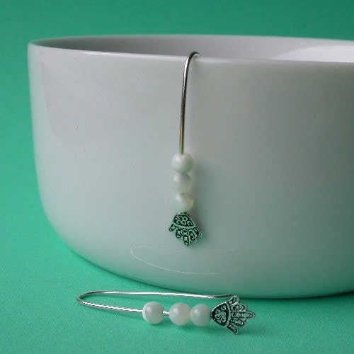 Hamsa Earrings, Filigree Hands
