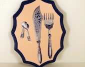Forks, Knives, and Spoons - Kitchen Wall Art, Kitchen, Kitchen Decor, Dining room art set of  (4)