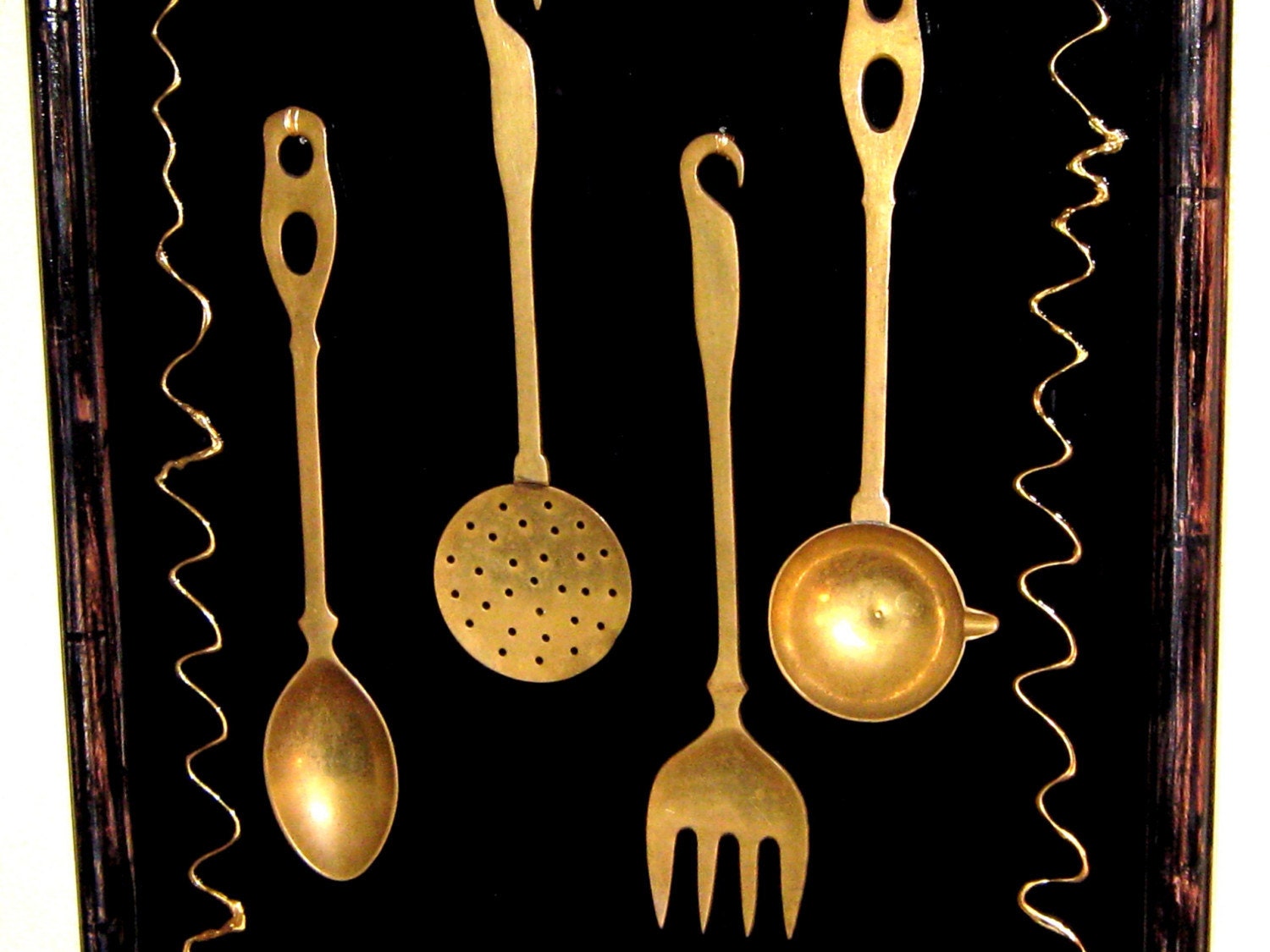 Vintage Kitchen Utensils Wall Art - Kitchen Wall Art, Dining room Decor, Large