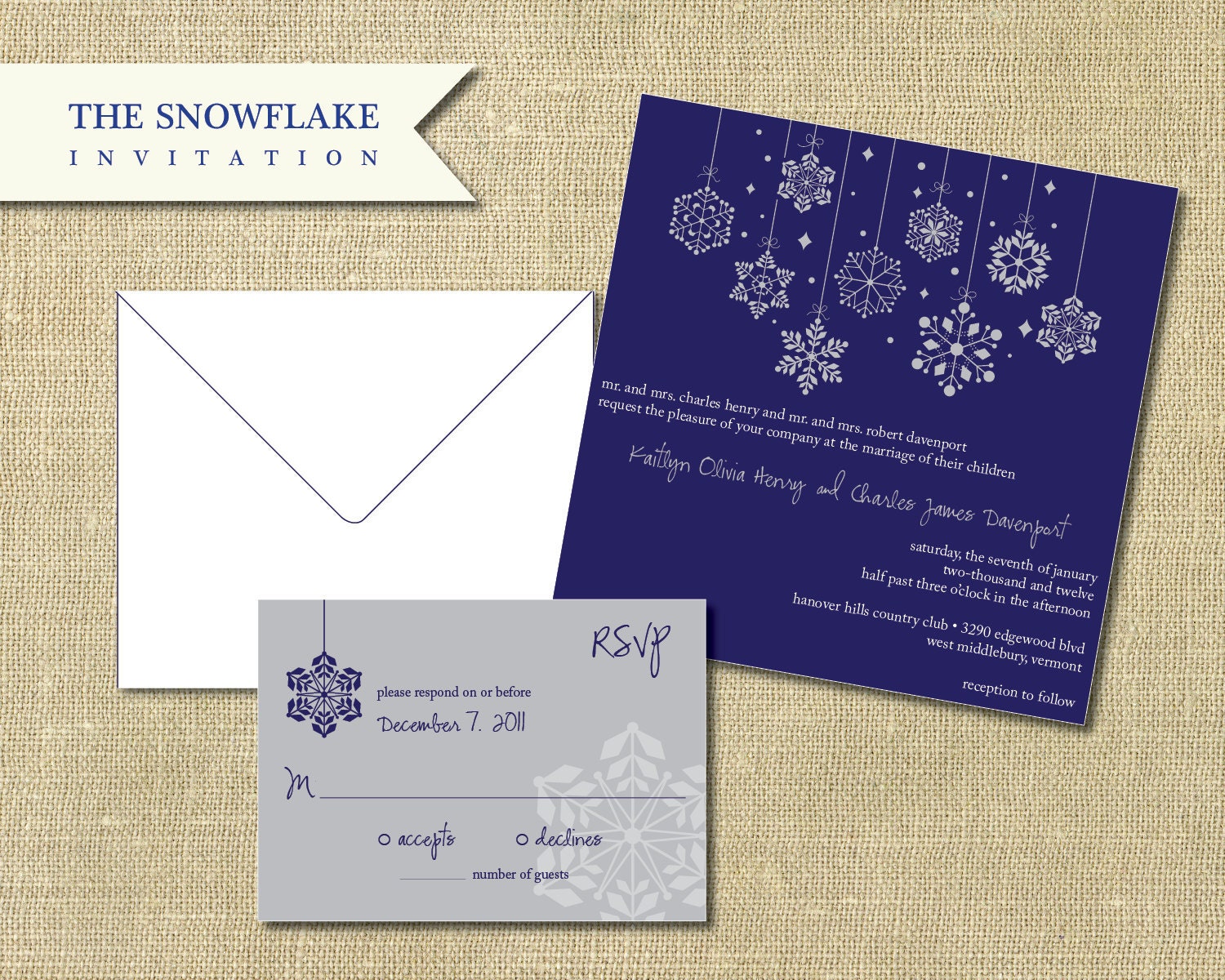Winter Delight Snowflake Invitation Sample Set