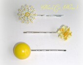 Lemon Blossoms Vintage Flower Hairpins Bobby Pins