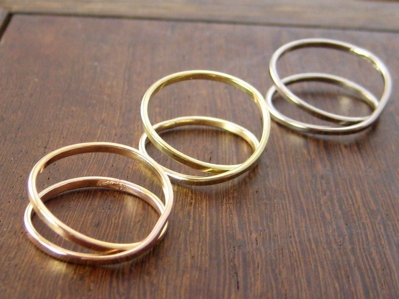 14k Yellow Gold Infinity Ring, sizes 6.25 through 9, any size available, Sea Babe Jewelry