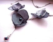LAST ONE of this design - Wearable Art - Silver mist . one of a kind statement necklace
