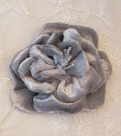 Silver Velvet Fabric