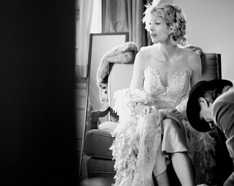Bridal Boa -Custom Shredded Silk - Gatsby Style