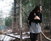 Bianca Mini Skirt // Black Leaves
