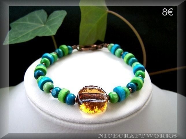 Brown Blue Green Bracelet