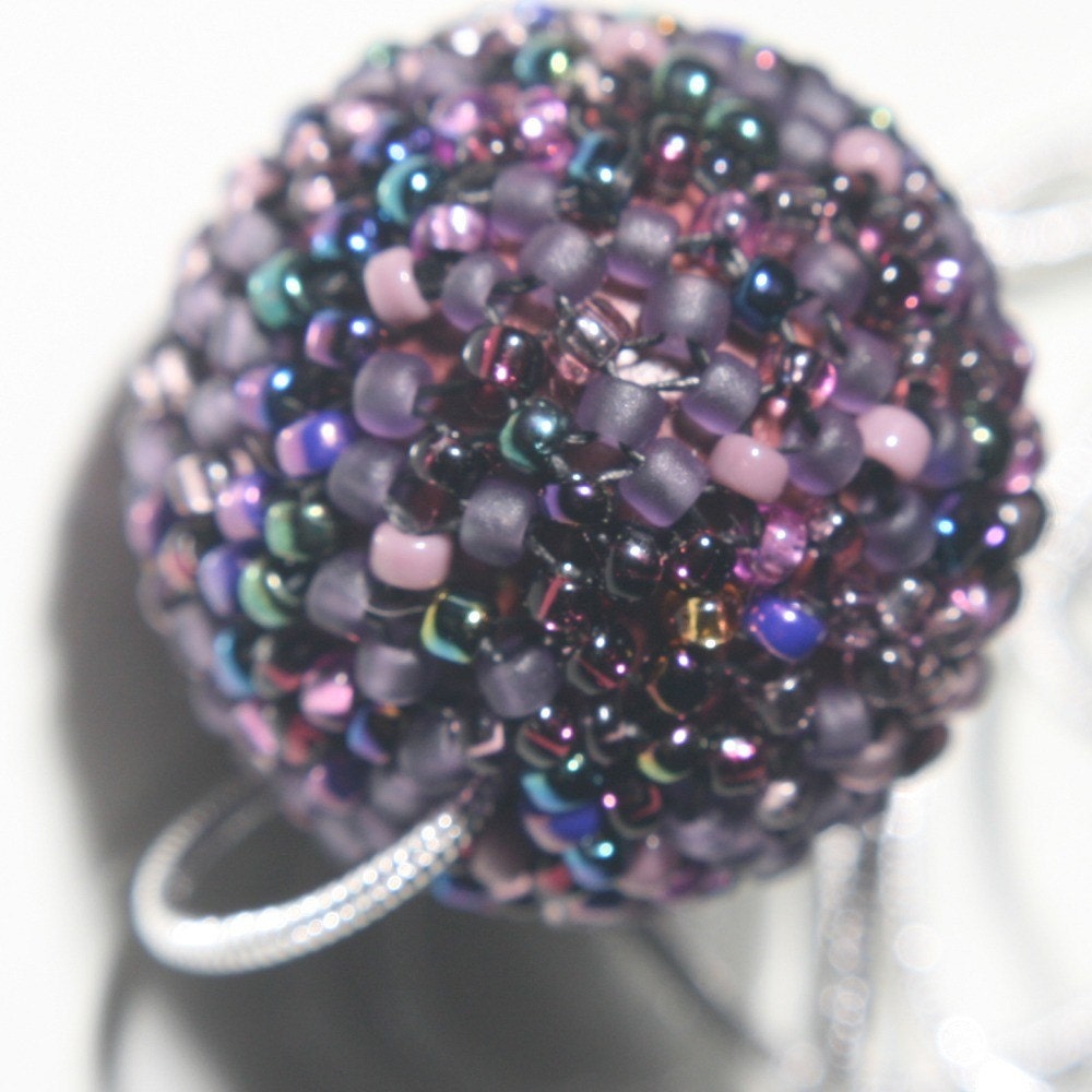 Beaded Ball - Purple