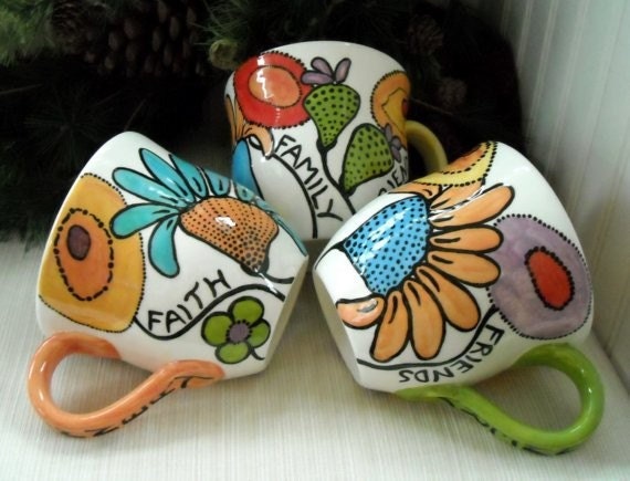 Personalized Custom Mugs - DEPOSIT, HandMade To Order Painted Quote & Fine Art Cups - Wedding, Groomsmen, Bridesmaids, Birthday, Anniversary