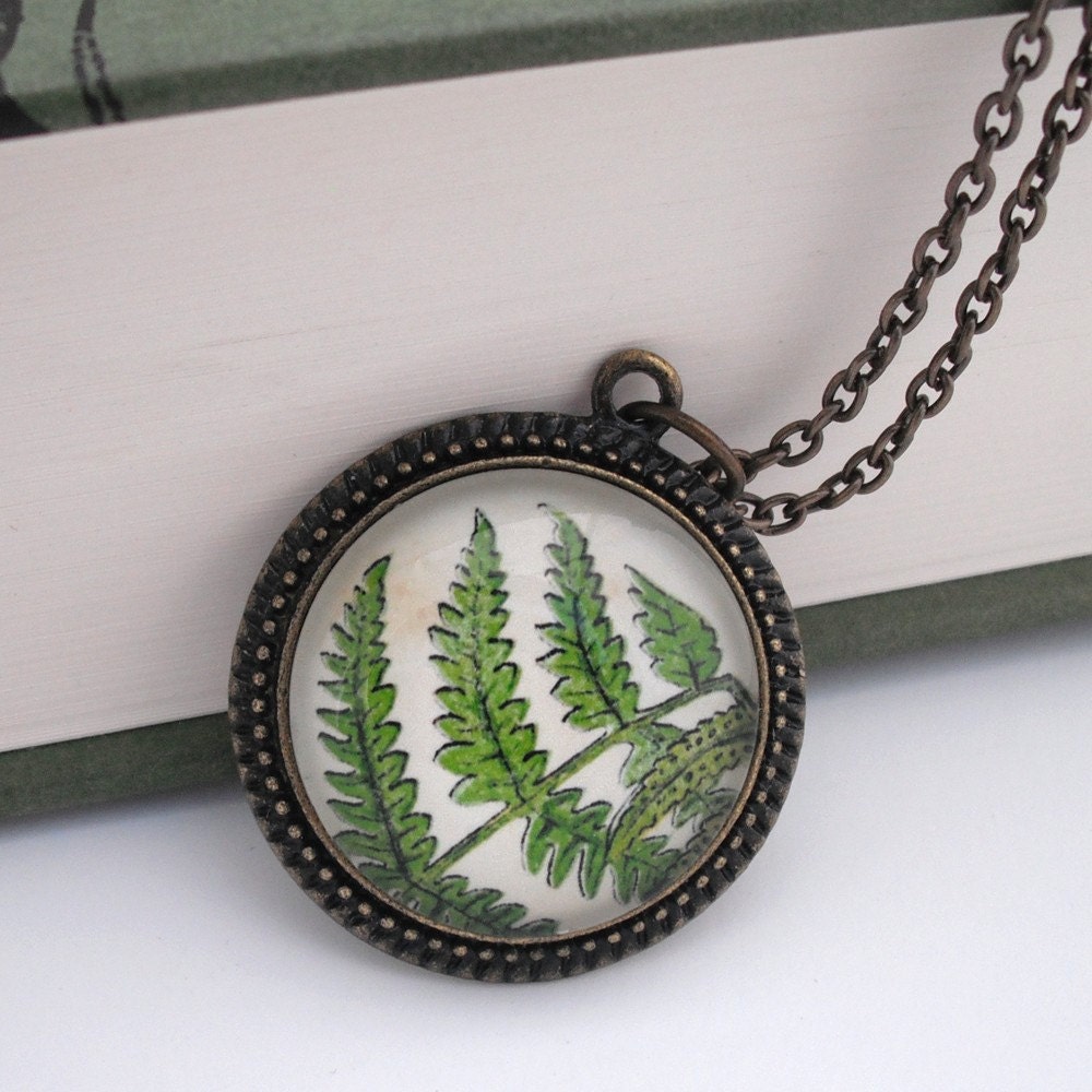 Tender Fern Natural History Pendant Necklace