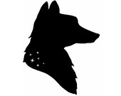 Fox and Stars Silhouette Print