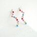 Sterling Silver Bubble Earrings, Minimalist Chic Artisan, Sedona Sunset, Colorful Paper Jewelry...