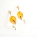 Artisan Sterling Silver Dangle Earrings, Lily of the Valley Earrings, Orange Red Tangerine, Eco Friendly Paper Wearable Art....