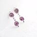 Plum Purple Spiral Earrings in Sterling Silver, Jewel Tone Dangle Earrings....