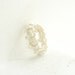 Snow White Forget Me Not Ring in Sterling Silver, Wedding Anniversary Paper Artisan Jewelry....