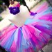 Purple Pink and Blue Tutu Set Baby Tutu and Toddler Tutu Includes Headband Set