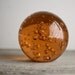 Vintage Peach Crystal Ball Paperweight