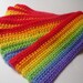 Bright extra long rainbow scarf