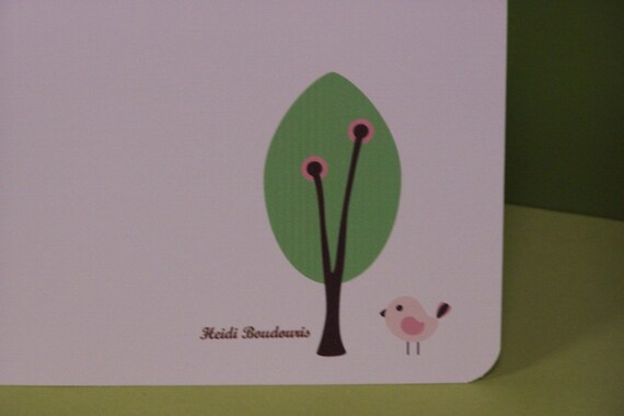 A bird and a tree personalized greeting cards set of 10 Il_570xn