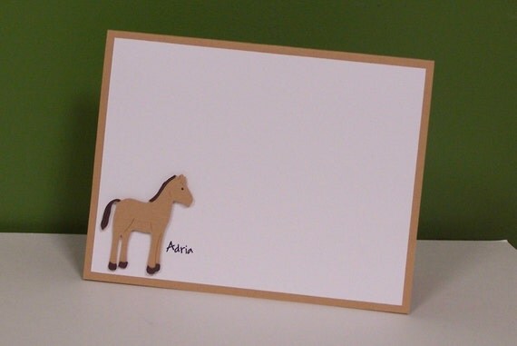Personalized Horse Greeting Cards (set of 8) Il_570xn
