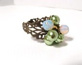 Adjustable Filigree Dangles Cha-Cha Ring - Under 20 Dollars
