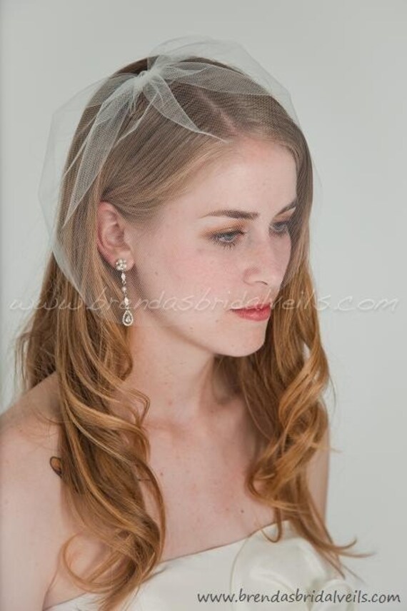 Birdcage Veil Illusion Tulle Mini - Bridal Veil - Wedding Veil - Ivory, White, Diamond White, Champagne, Black, Matte, Sparkle, Other Colors
